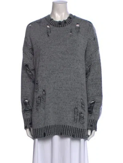 Pre-owned Kujten Cashmere Crew Neck Sweater In Gray
