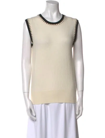Pre-owned Kujten Cashmere Crew Neck Sweater In Neutral