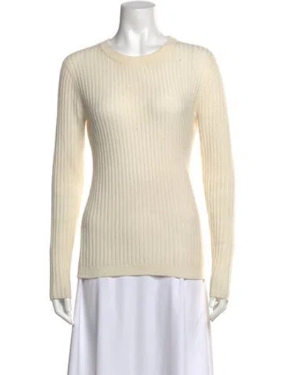 Pre-owned Kujten Cashmere Crew Neck Sweater In Neutrals