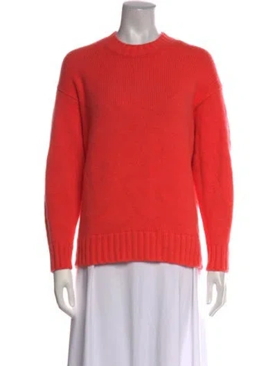 Pre-owned Kujten Cashmere Crew Neck Sweater In Orange
