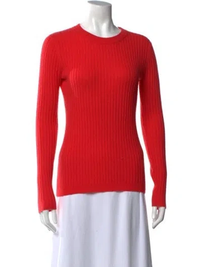 Pre-owned Kujten Cashmere Crew Neck Sweater In Red