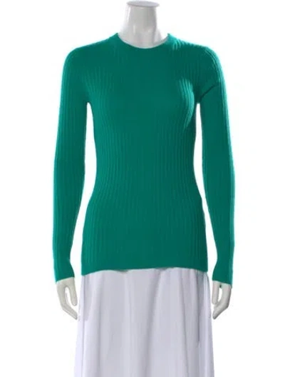 Pre-owned Kujten Cashmere Crew Neck Top In Green