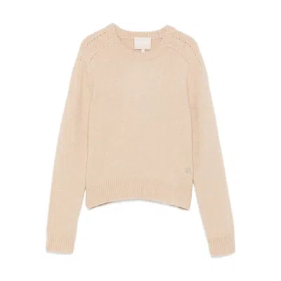 Kujten Cashmere Crew-neck Sweater In Neutral