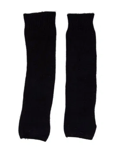 Pre-owned Kujten Cashmere Elbow-length Fingerless Gloves In Blue