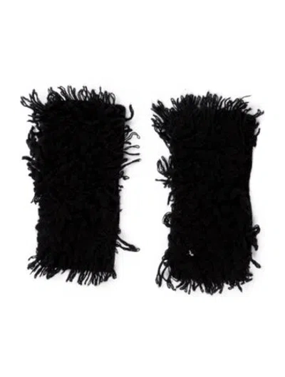 Pre-owned Kujten Cashmere Fingerless Gloves W/tags In Black