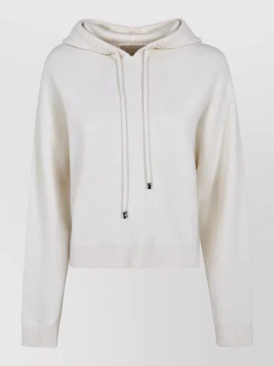 Kujten Cashmere Hoodie Sweater In White