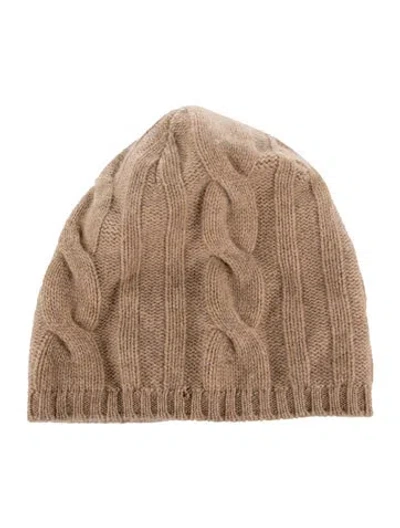 Pre-owned Kujten Cashmere Knit Beanie In Neutrals