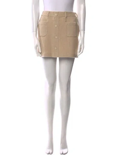 Pre-owned Kujten Cashmere Mini Skirt W/ Tags In Neutral