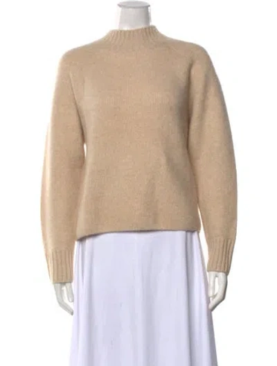 Pre-owned Kujten Cashmere Mock Neck Sweater In Neutrals