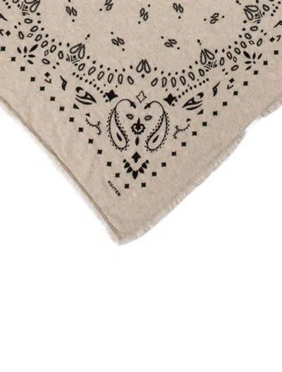 Pre-owned Kujten Cashmere Paisley Print Scarf In Black/neutrals