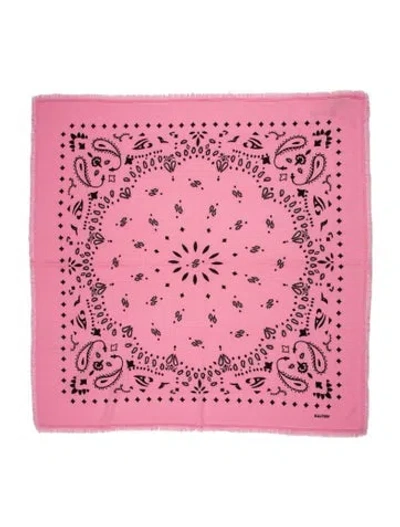 Pre-owned Kujten Cashmere Paisley Print Scarf W/ Tags In Pink