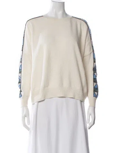 Pre-owned Kujten Cashmere Patterned Sweater In Neutral