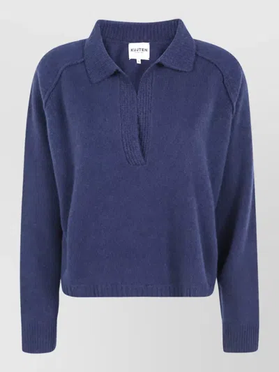 Kujten Cashmere Polo Neck Jumper In Multi