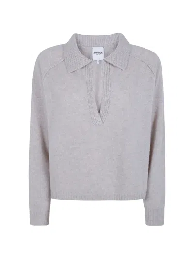 Kujten Cashmere Polo-neck Sweater In Neutrals