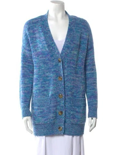 Pre-owned Kujten Cashmere Printed Sweater In Blue