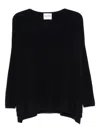 Kujten Cashmere Round-neck Sweater In Black