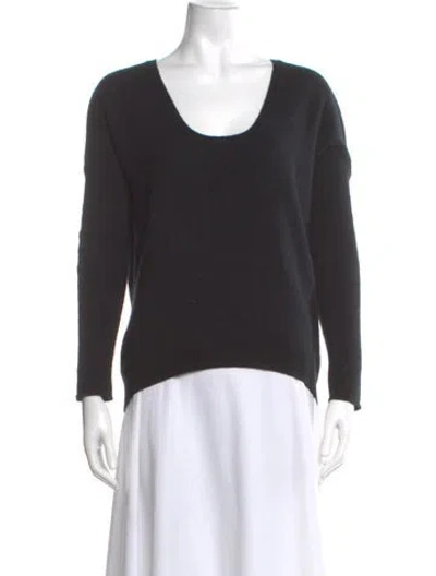 Pre-owned Kujten Cashmere Scoop Neck Sweater In Black