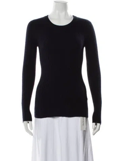 Pre-owned Kujten Cashmere Scoop Neck Sweater In Blue