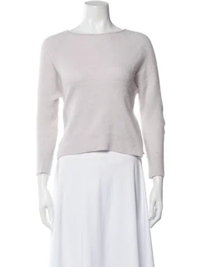 Pre-owned Kujten Cashmere Scoop Neck Sweater In Gray