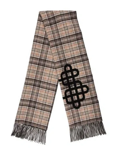 Pre-owned Kujten Cashmere Striped Scarf In Black