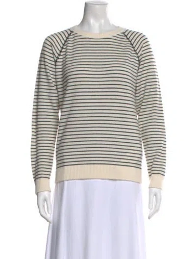 Pre-owned Kujten Cashmere Striped Sweater In Neutral
