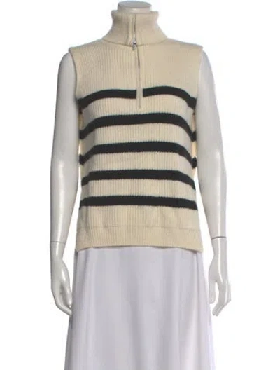 Pre-owned Kujten Cashmere Striped Sweater In Neutral