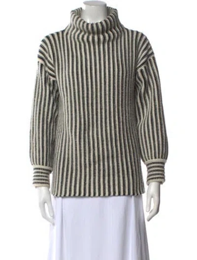 Pre-owned Kujten Cashmere Striped Sweater In Neutral