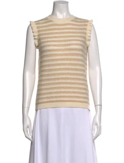 Pre-owned Kujten Cashmere Striped Sweater In Neutrals