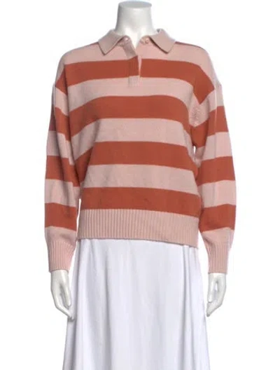 Pre-owned Kujten Cashmere Striped Sweater In Orange