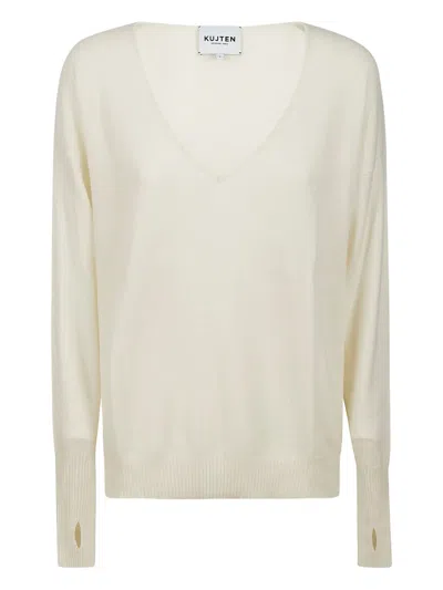 Kujten Cashmere Sweater In White