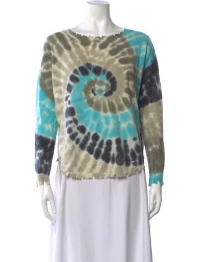 Pre-owned Kujten Cashmere Tie-dye Print Sweater In Multicolor