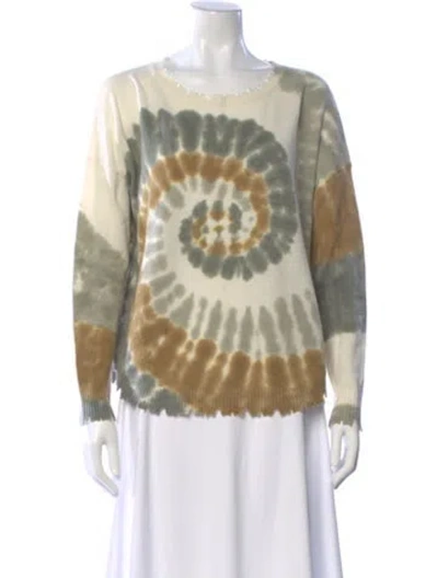 Pre-owned Kujten Cashmere Tie-dye Print Sweater In Neutral