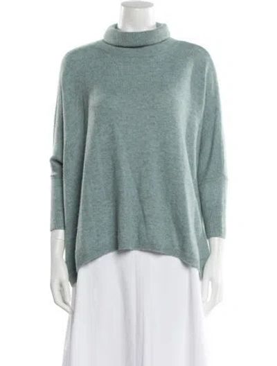 Pre-owned Kujten Cashmere Turtleneck Sweater In Green