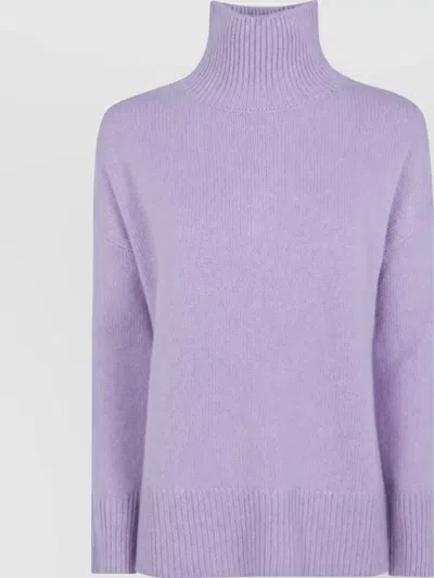 Kujten Cashmere Turtleneck Sweatshirt In Purple