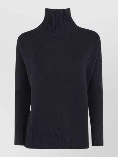 Kujten Cashmere Turtleneck Sweatshirt In Black