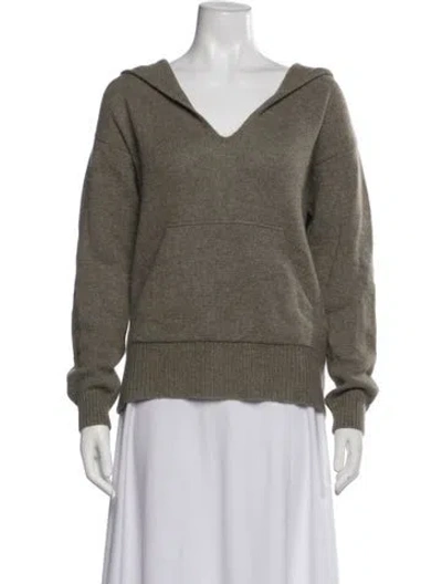 Pre-owned Kujten Cashmere V-neck Sweater In Grey