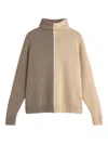Kujten Colour-block Sweater In Brown