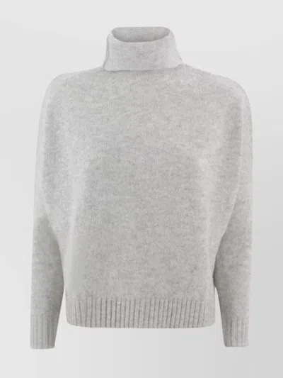 Kujten Cozy High Neck Knit Sweater In Multi