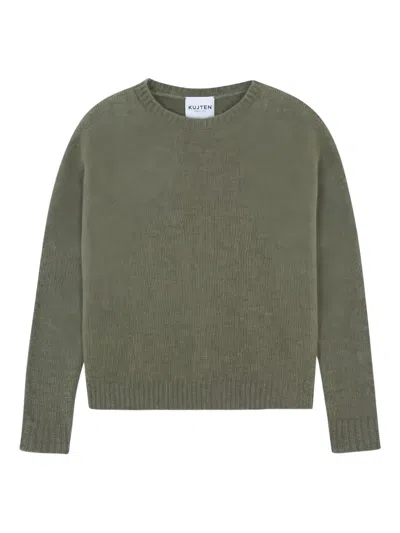 Kujten Crew-neck Cashmere Sweater In Green
