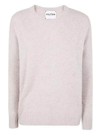 Kujten Crew-neck Cashmere Sweater In Neutral