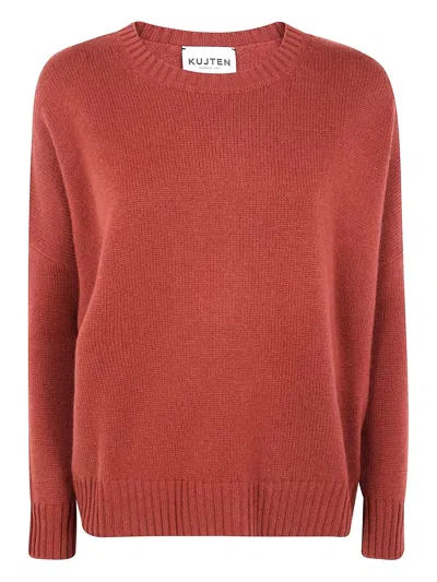 Kujten Crew-neck Cashmere Sweater In Red