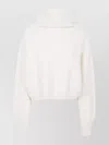 Kujten Cropped Turtleneck Sweater Long Sleeves In White