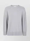 Kujten Diane Crew Neck Knit Sweater In Gray