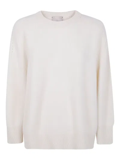 Kujten Diane Eyelet-detail Cashmere Sweater In White