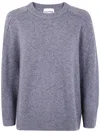 Kujten Soft Knit Crew Neck Sweater In Blue