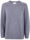 Kujten Soft Knit Crew Neck Sweater In Gray
