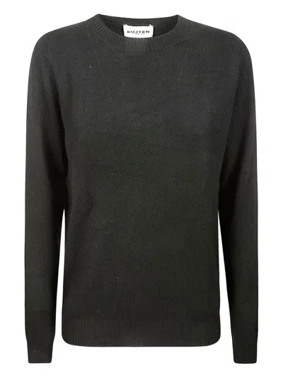 Kujten Dorita Ribbed-edge Sweater In Black