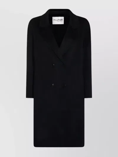 KUJTEN DOUBLE-BREASTED MID-LENGTH COAT LONG SLEEVES
