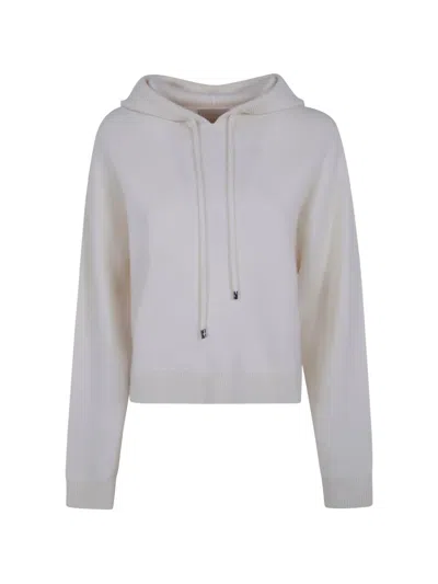 Kujten Drawstring Cashmere Hoodie In White