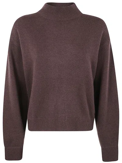 Kujten "fany" Mock Neck Sweater Clothing In Brown